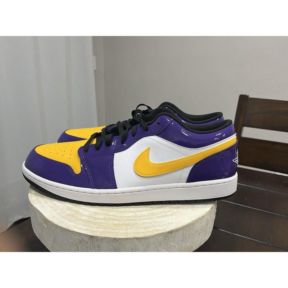 Nike Air Jordan 1 Low SE Lakers Purple Gold Men Size 15 New IQ9389-547